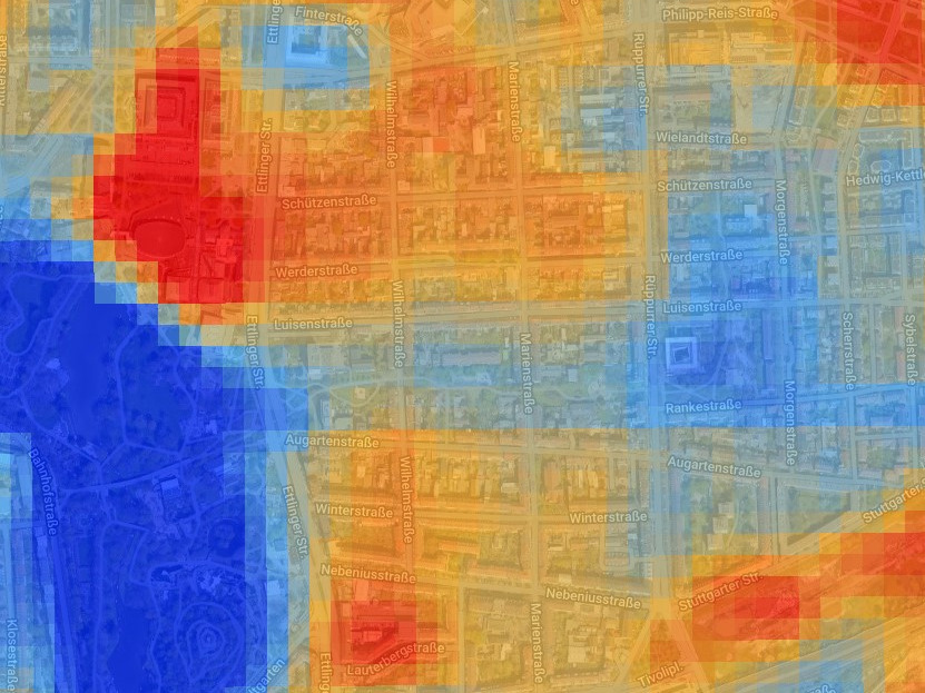 hitzekarte der karlsruher südstadt